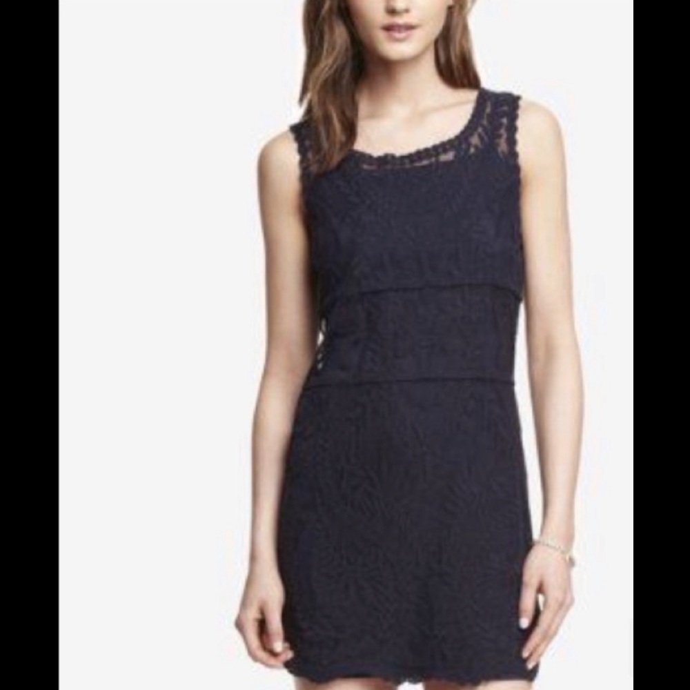 Express crochet lace sheath dress